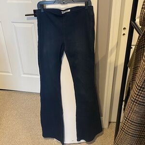 Free People Dark Blue Flared Pull On Jeans